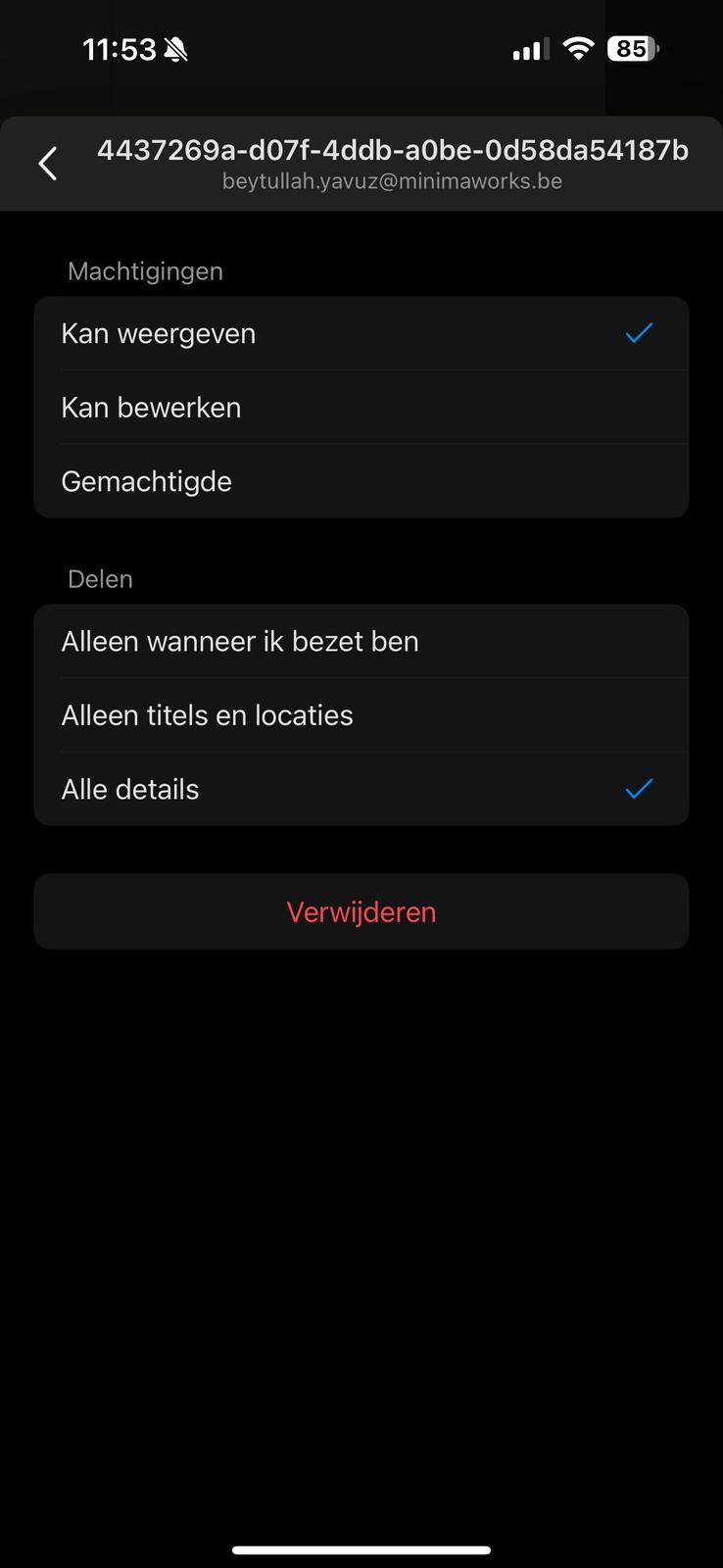 Organisatie rechten