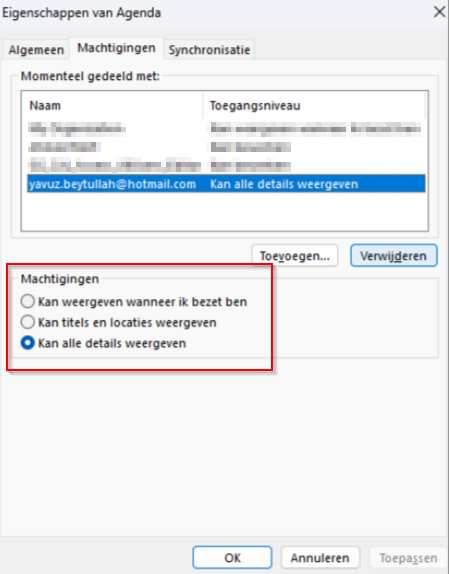 Rechten buiten organisatie