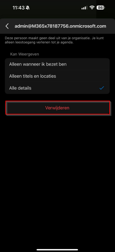 Account verwijderen