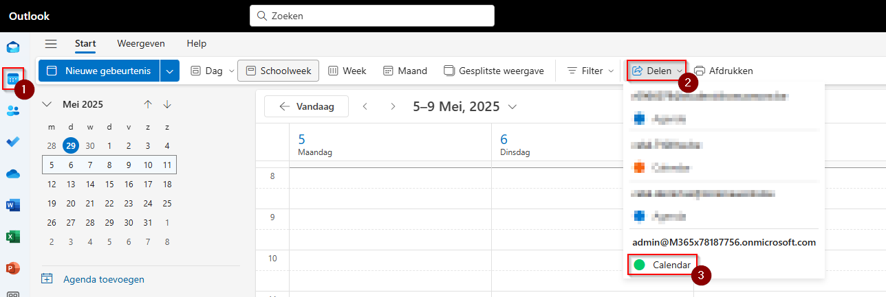 Verwijderen via delen