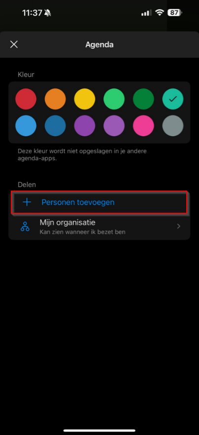 Personen toevoegen
